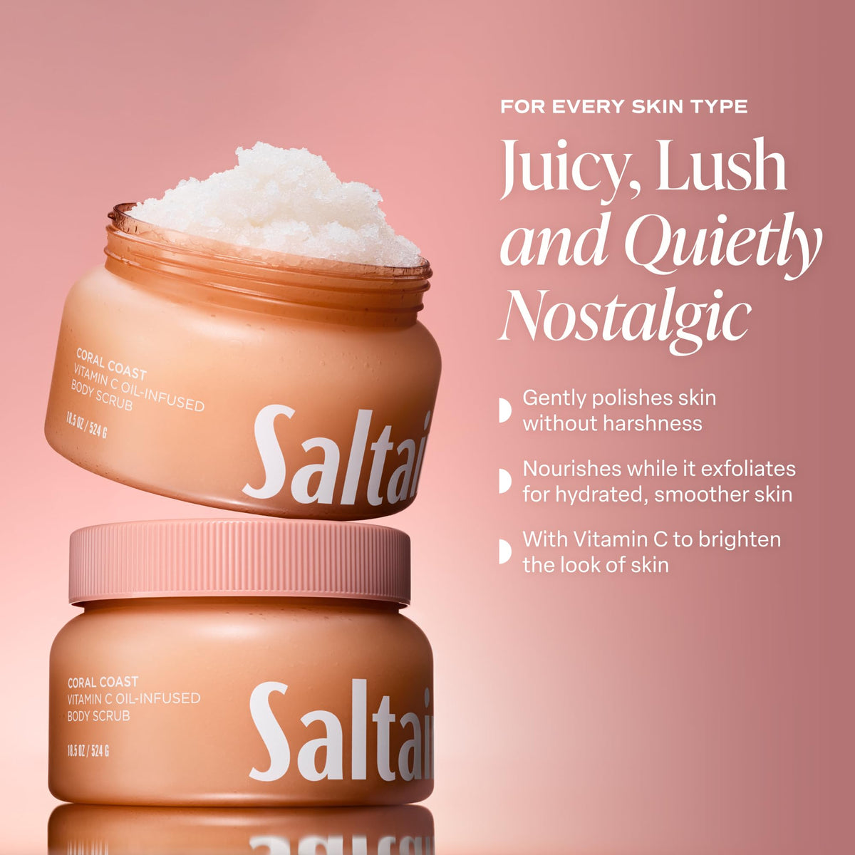 Saltair Vitamin C Oil-Infused Body Scrub - Coral Coast