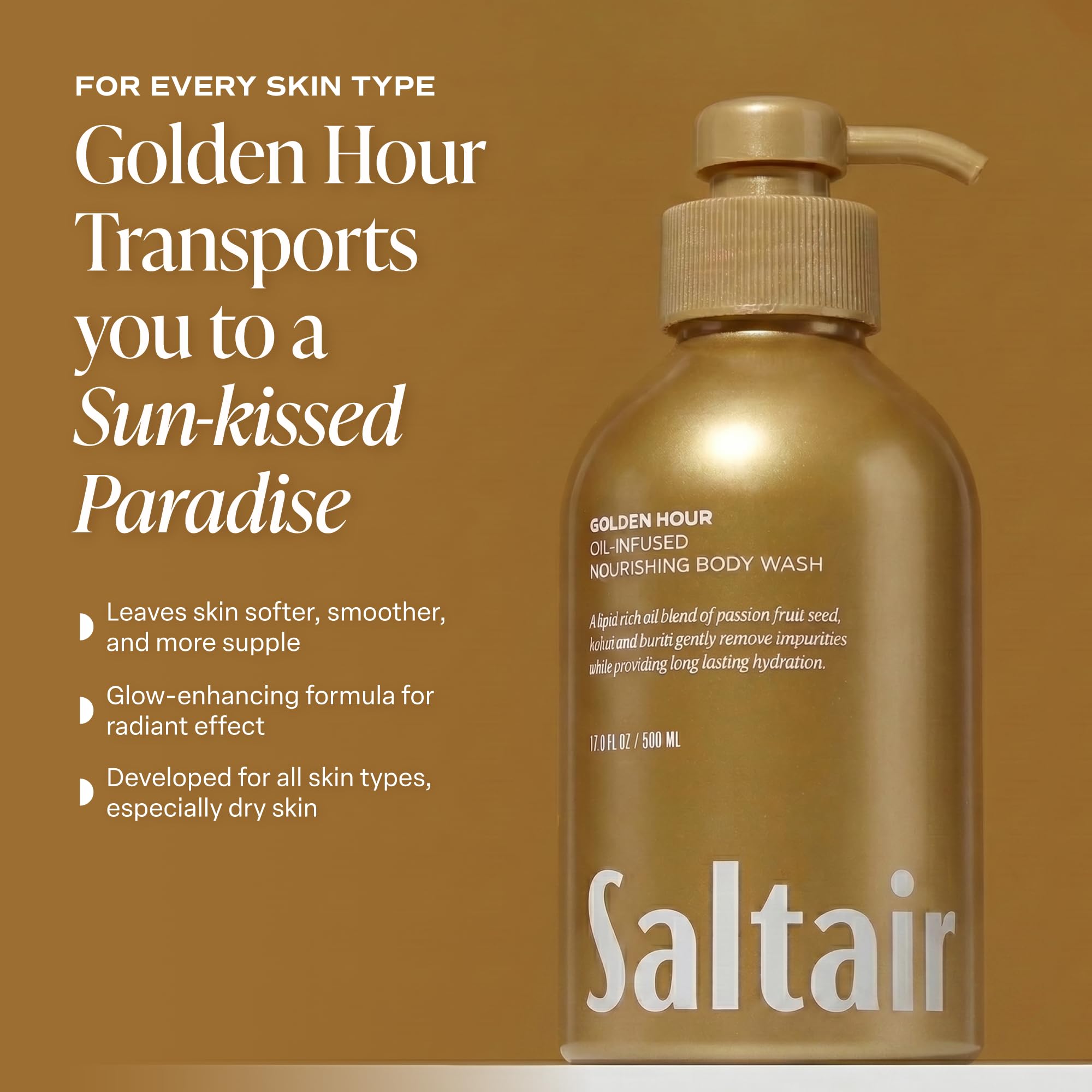 Saltair Golden Hour Oil-Infused Nourshing Body Wash