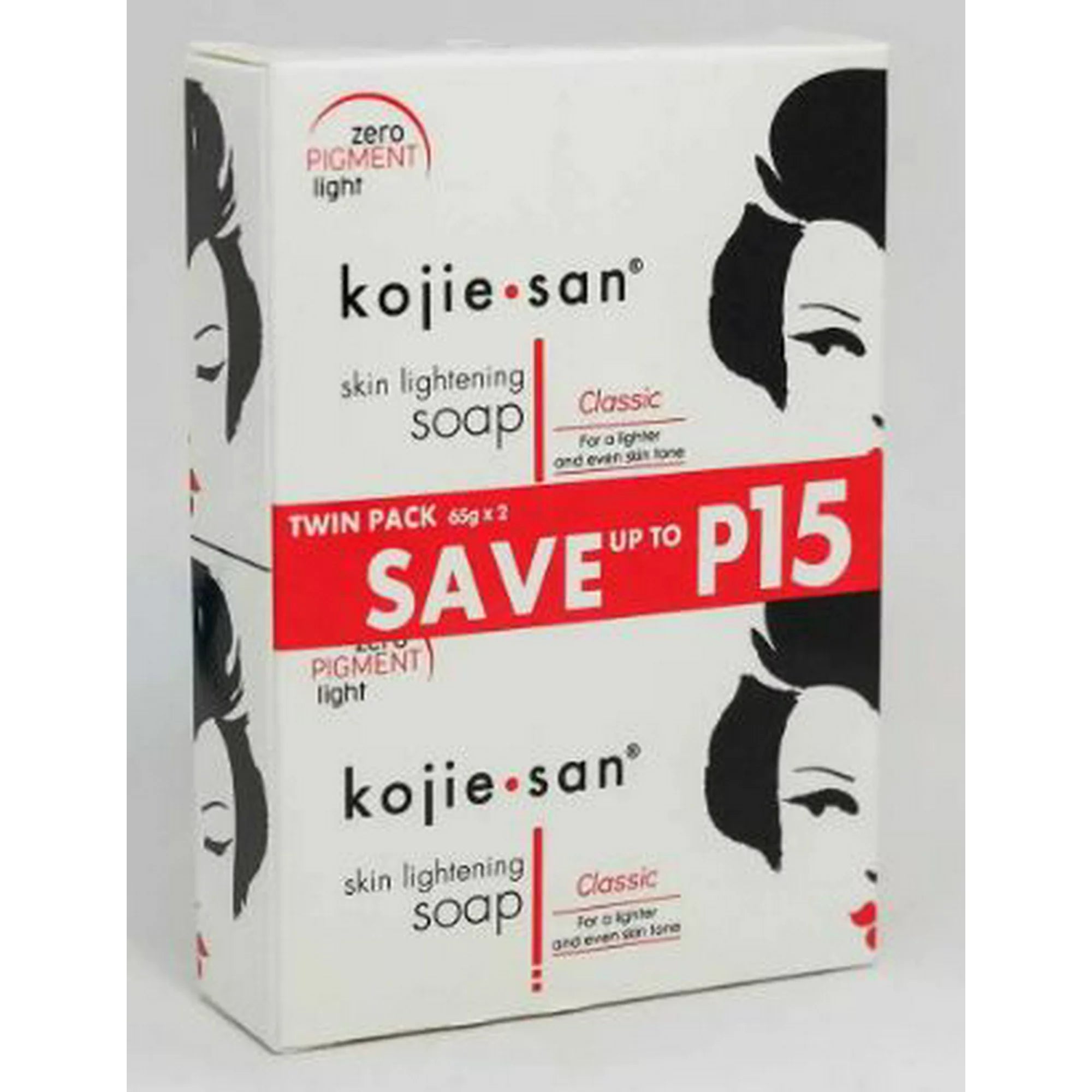 Kojie San Skin Lightening Kojic Acid Soap - TWIN PACK - 65g