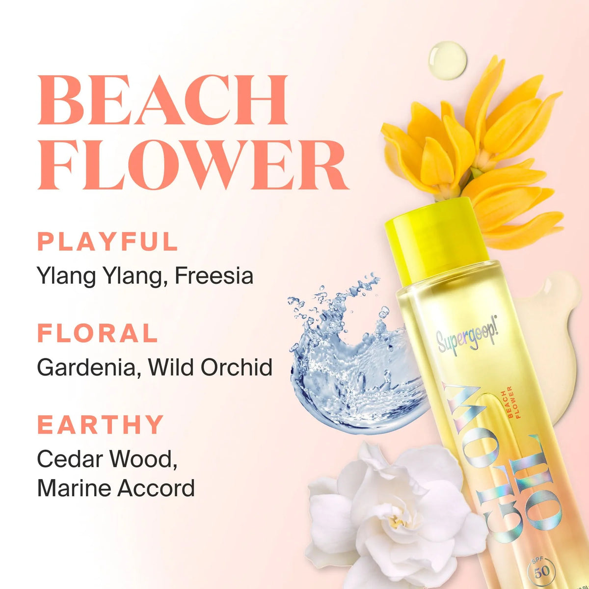 Supergoop Glow Oil SPF 50 Body Oil - Beach Flower - 150ml