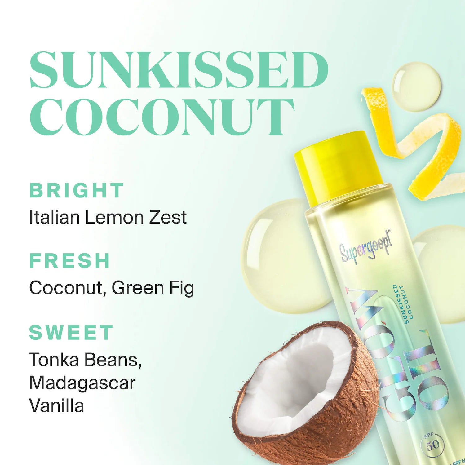 Supergoop Glow Oil SPF 50 Body Oil - Sunkissed Coconut - 150ml