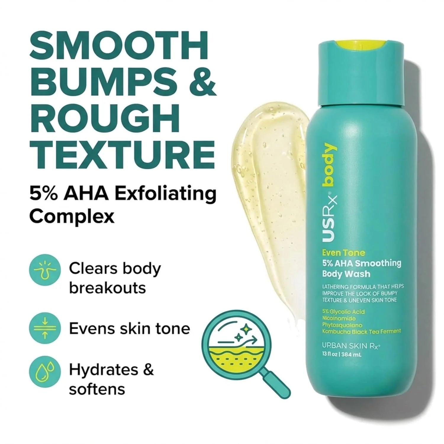 Urban Skin RX Even Tone 5% AHA Smoothing Body Wash
