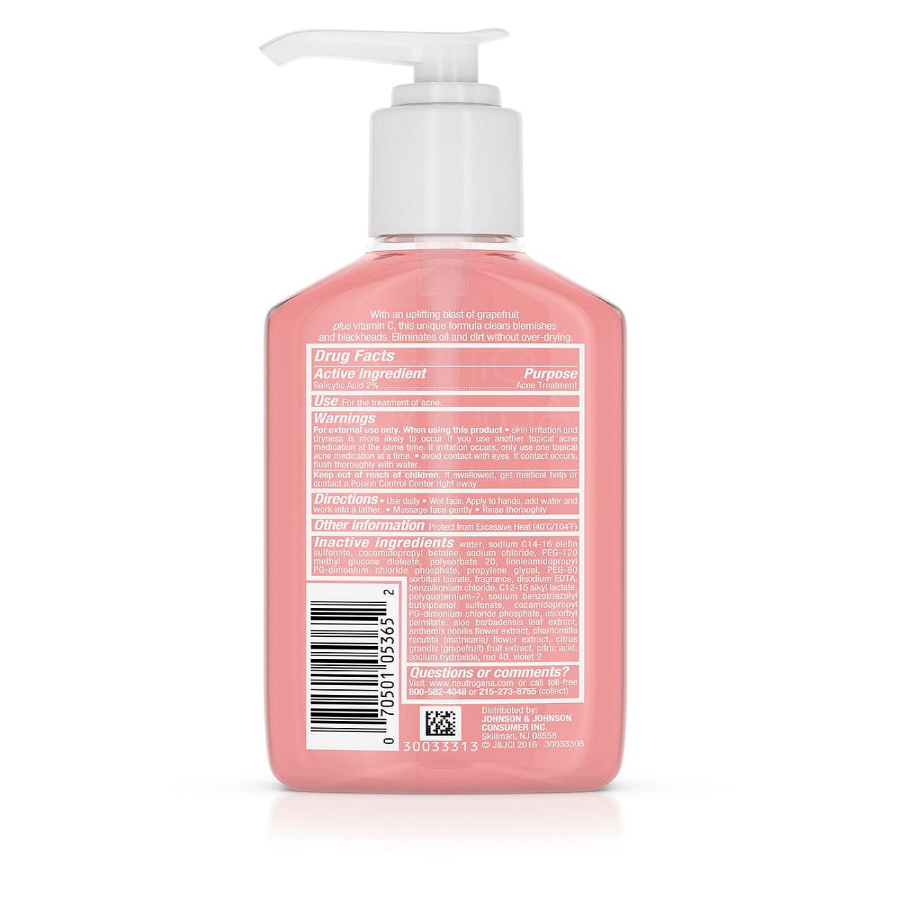 Neutrogena Oil-Free Acne Wash - Pinkgrapefruit - 9.1oz – HelloBeauty NG